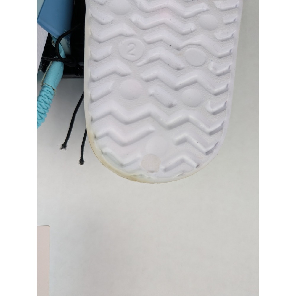 Baby Shark Infant Slide Sandals Blue White Elastic Back Strap Size 2 - Picture 4 of 4